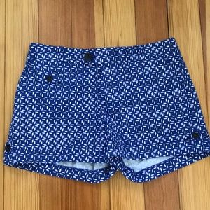 Blue and white shorts